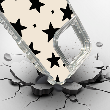 Stars Case - Black & Beige
