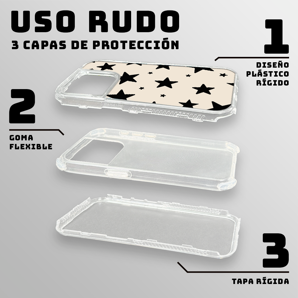 Stars Case - Black & Beige