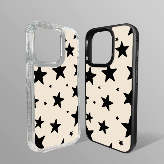 Stars Case - Black & Beige