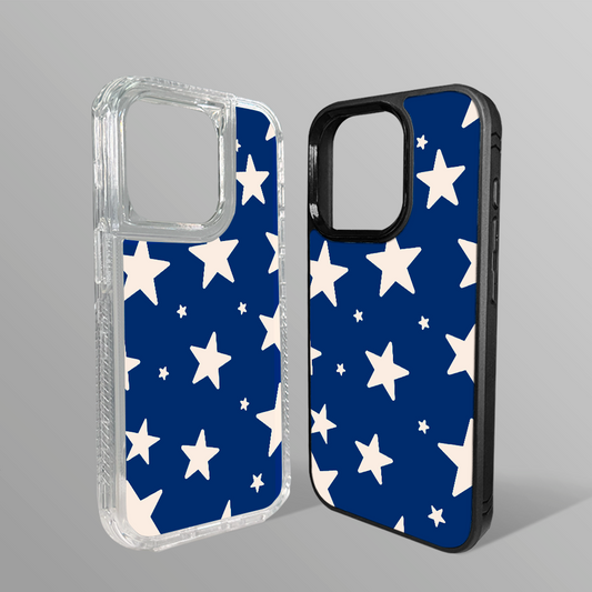 Stars Case - Blue & Beige