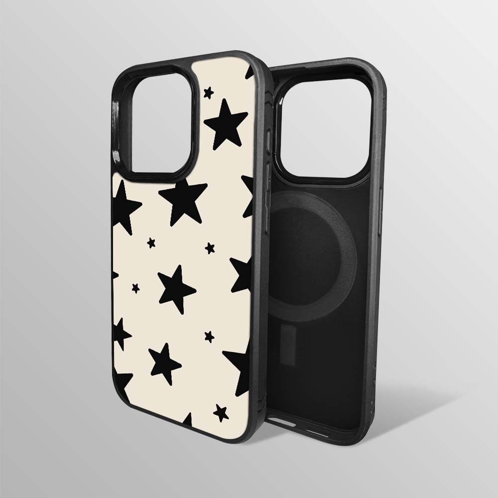 Stars Case - Black & Beige