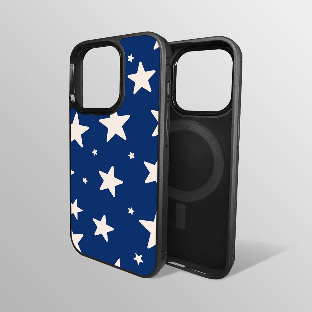 Stars Case - Blue & Beige
