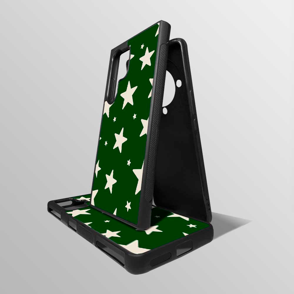 Stars Case - Green & Beige