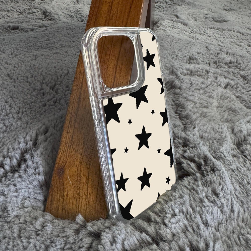 Stars Case - Black & Beige