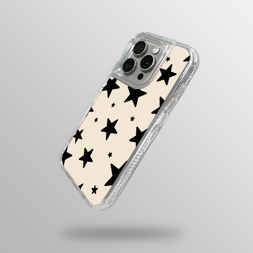 Stars Case - Black & Beige